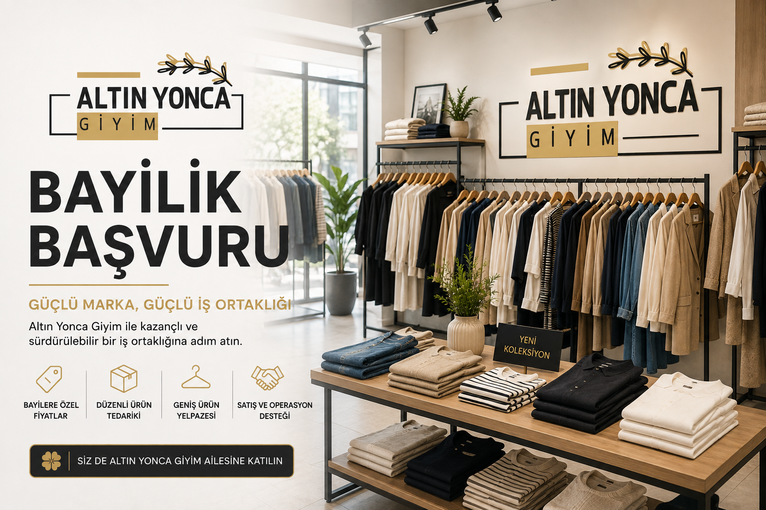 Altın Yonca Giyim Bayilik Başvuru